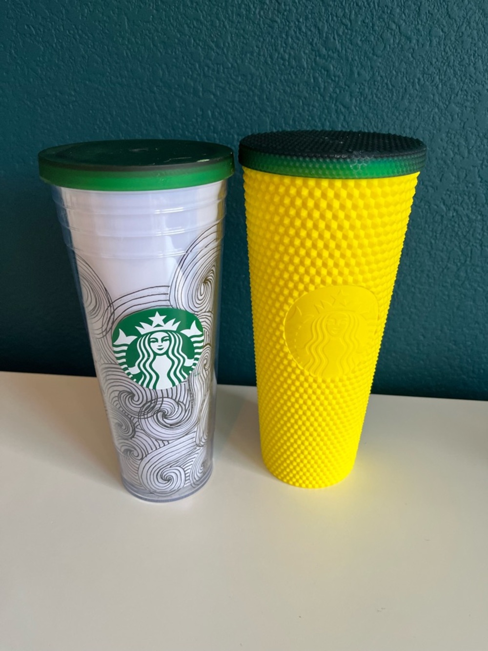 Starbucks Venti 24oz Cold Tumblers Yellow Green